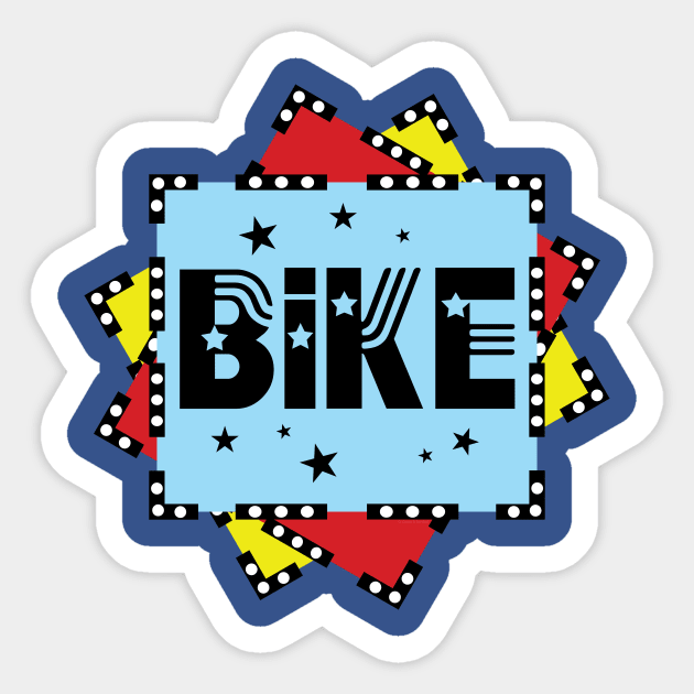 Bike Stars Block Sticker by Barthol Graphics